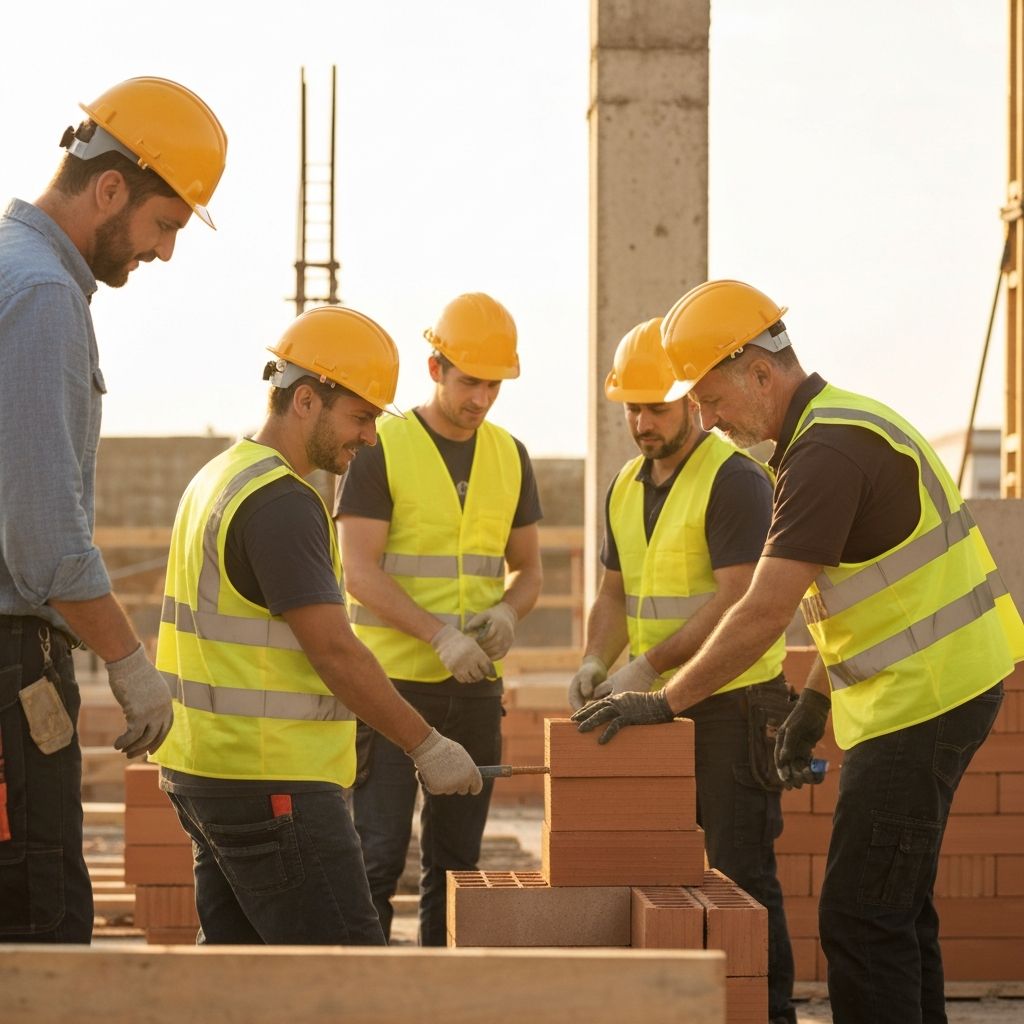 Equipo de construcción BENSER trabajando